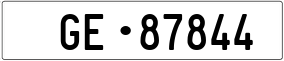 Trailer License Plate